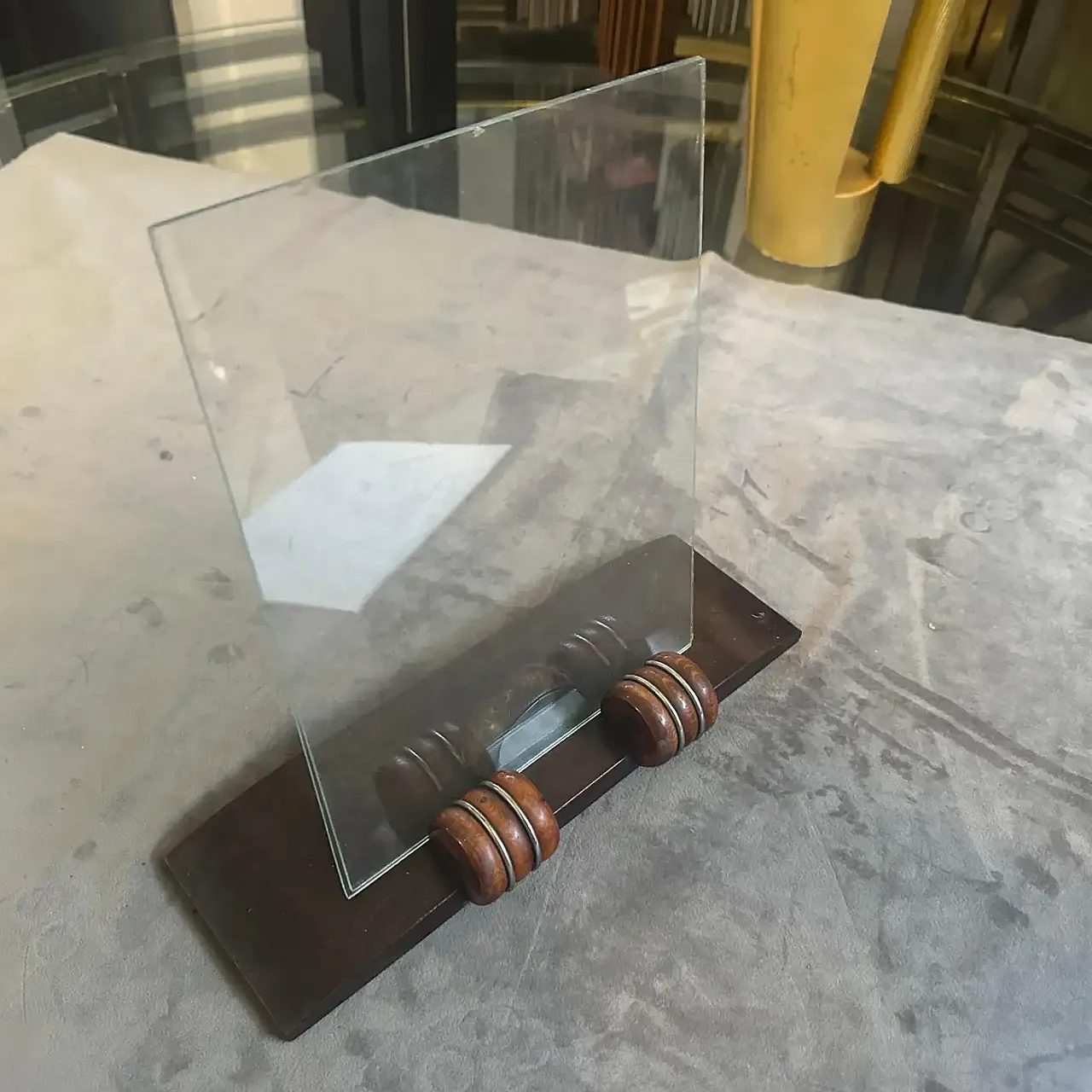 Brass and wood picture frame, 1930s 4