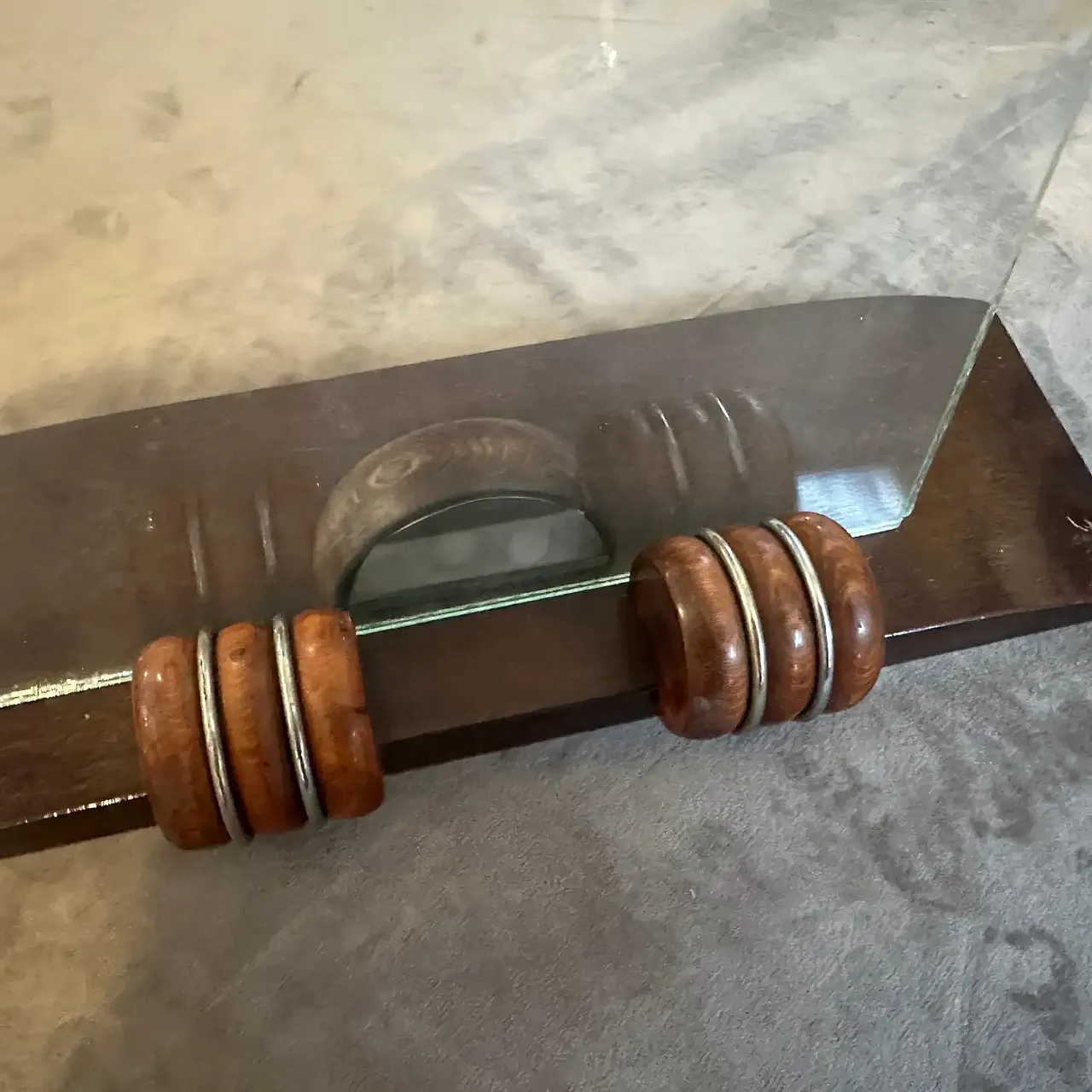 Brass and wood picture frame, 1930s 9