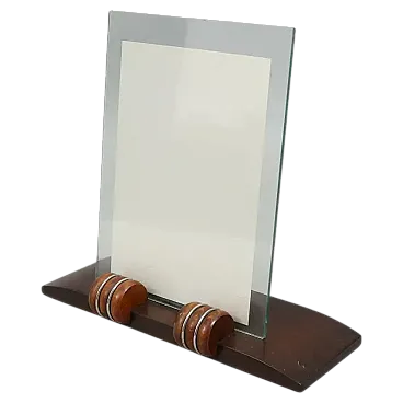 Brass and wood picture frame, 1930s