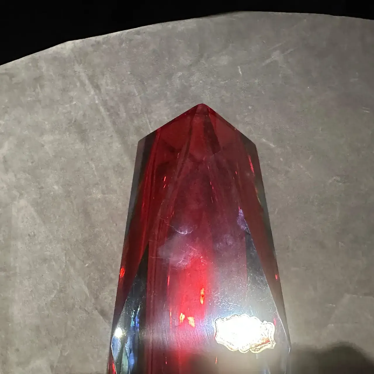 Modernist red faceted Murano glass vase by Seguso, 1970s 5