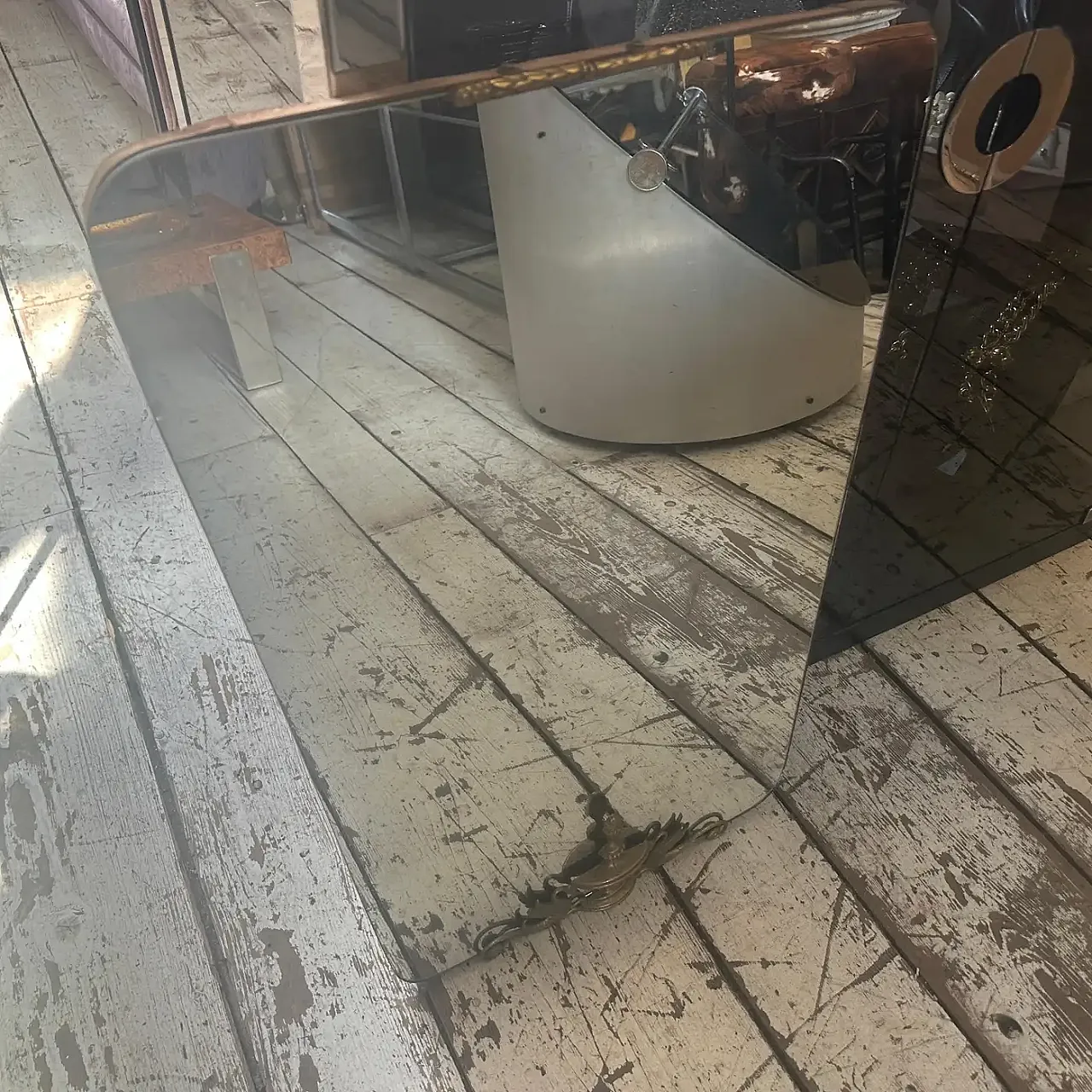 Specchio da parete Mid-Century Modern in ottone di Gio Ponti, anni '40 4