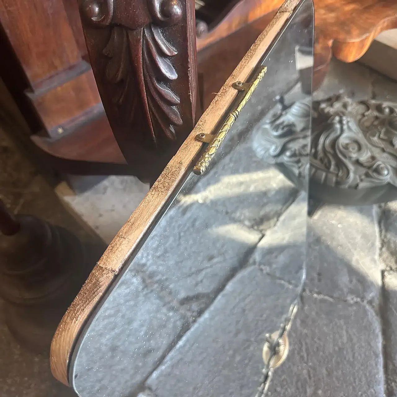 Specchio da parete Mid-Century Modern in ottone di Gio Ponti, anni '40 9