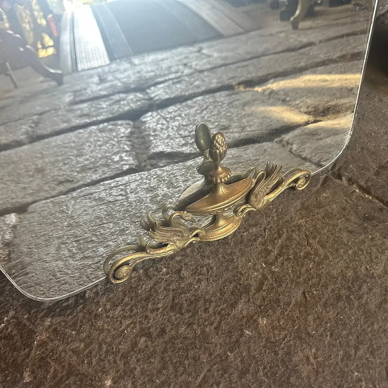 Specchio da parete Mid-Century Modern in ottone di Gio Ponti, anni '40 11