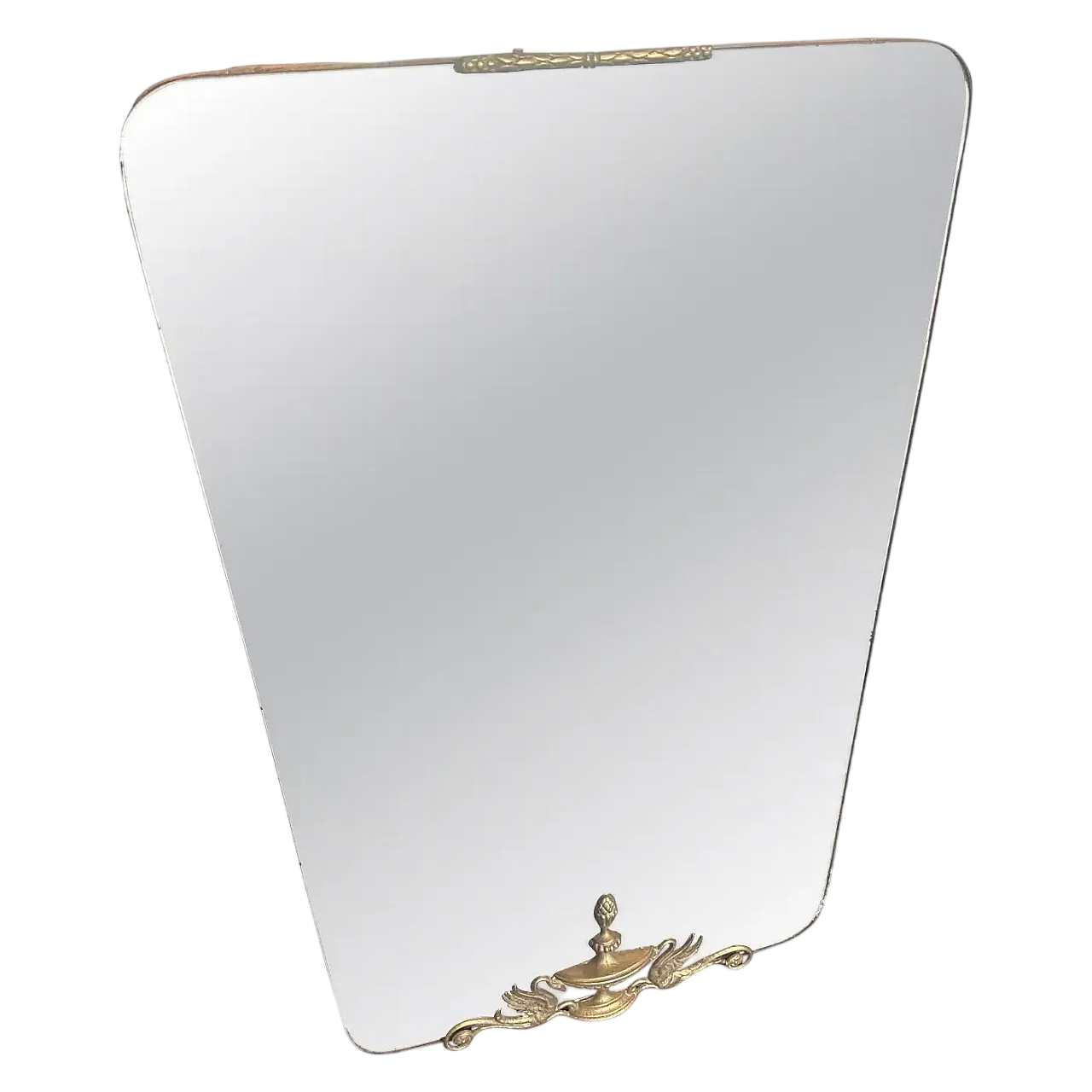 Specchio da parete Mid-Century Modern in ottone di Gio Ponti, anni '40 13