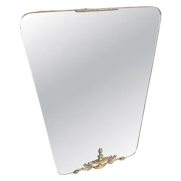 Mid-Century Modern brass wall mirror by Gio Ponti, 1940s