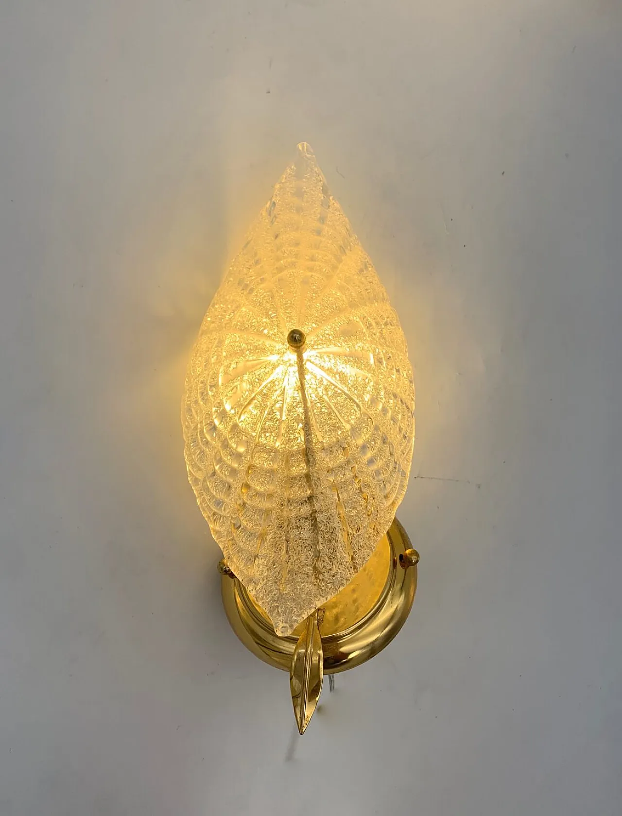 Single metal and Murano glass wall light from Italamp, 1970s 1