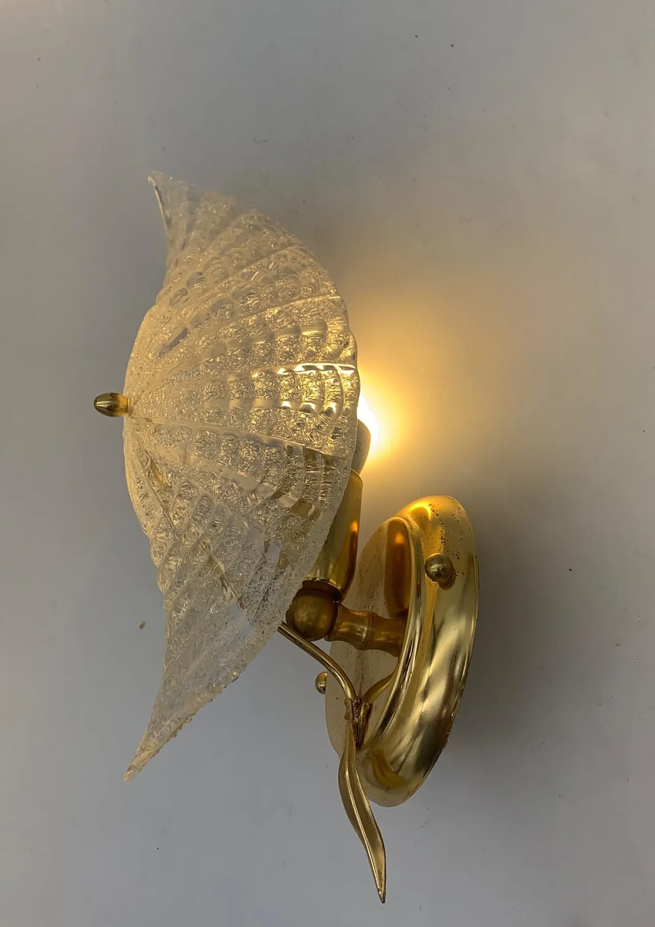 Single metal and Murano glass wall light from Italamp, 1970s 2