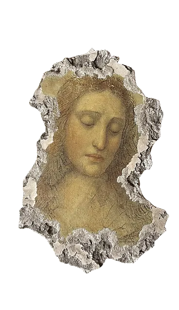 Print on stone Jesus Christ, 70s