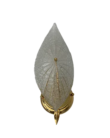 Single metal and Murano glass wall light from Italamp, 1970s