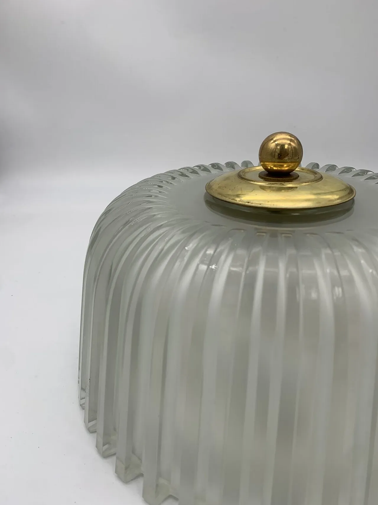 Single brass and glass wall light from Seguso, 1960s 3
