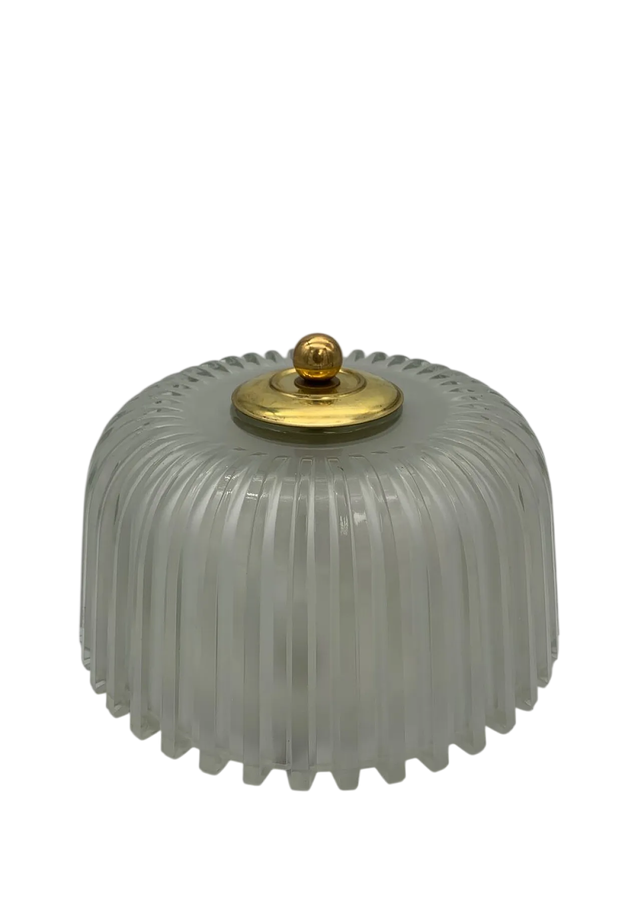 Single brass and glass wall light from Seguso, 1960s 7