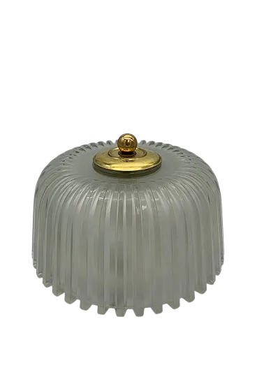 Single brass and glass wall light from Seguso, 1960s