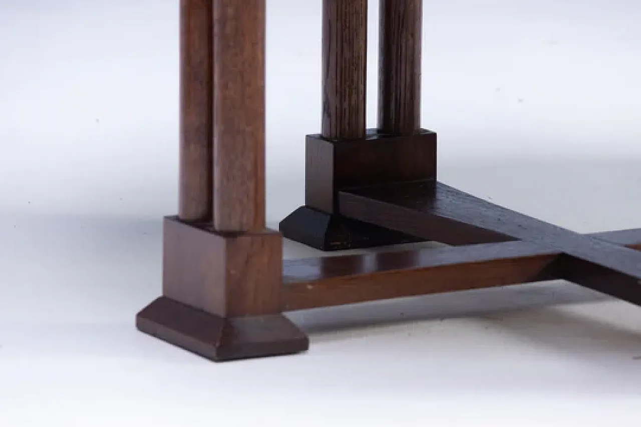 Tavolo in legno curvato con poltrone e sgabelli, anni '10 8