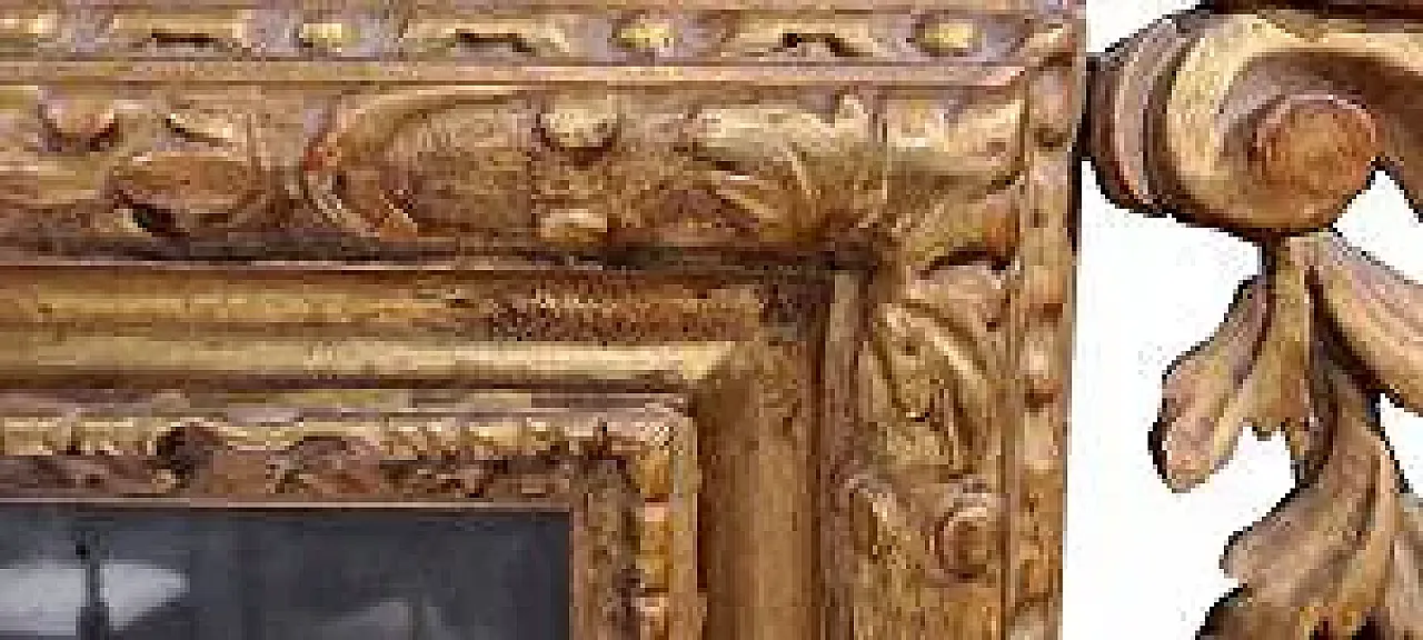 Specchiera in legno scolpito e dorato, tardo '700 2