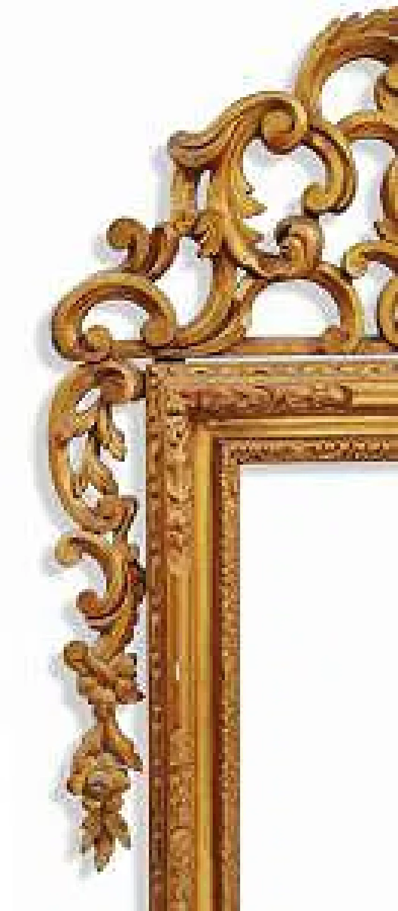 Specchiera in legno scolpito e dorato, tardo '700 4