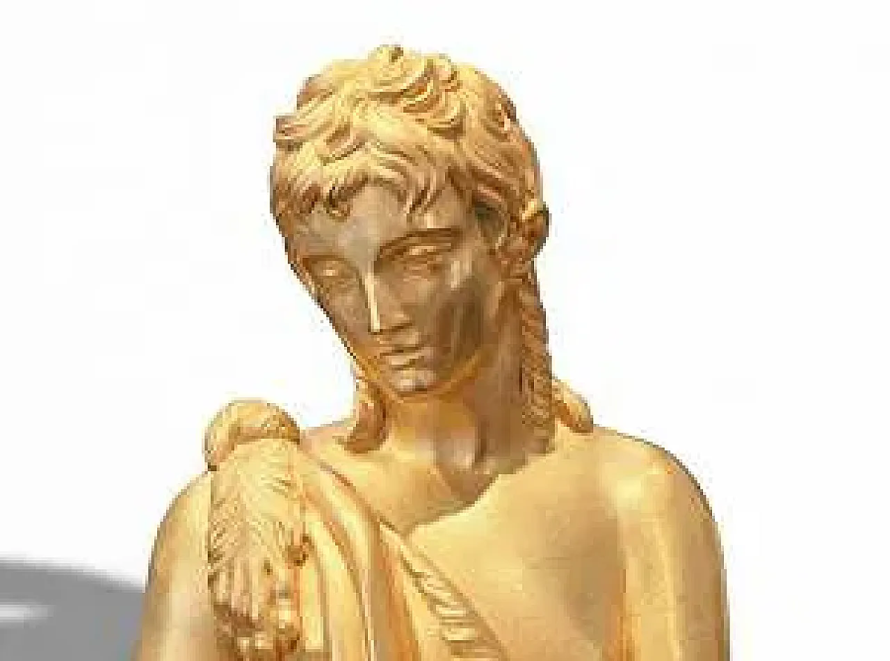 Gilded bronze pendulum clock with Diana the Huntress, 19th century 5