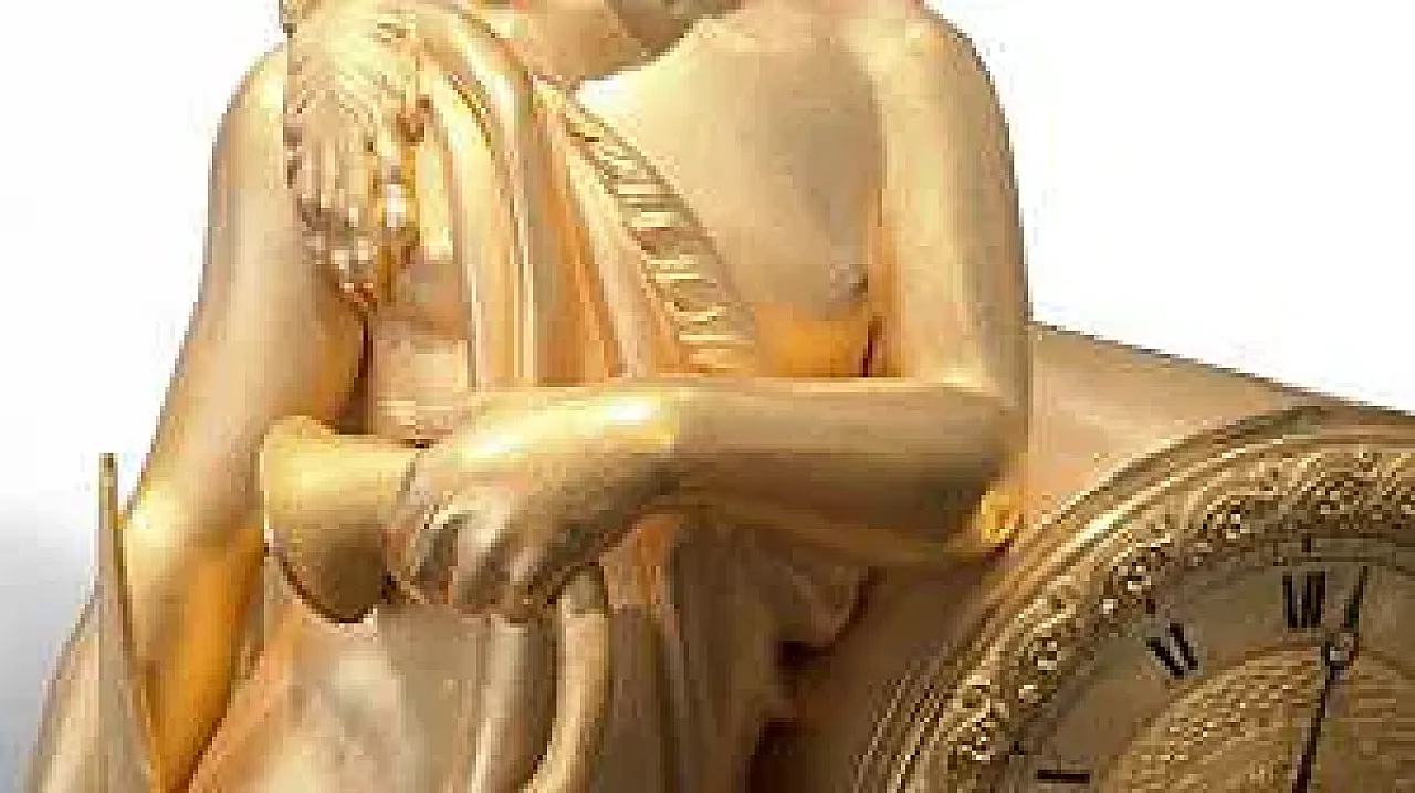 Gilded bronze pendulum clock with Diana the Huntress, 19th century 9