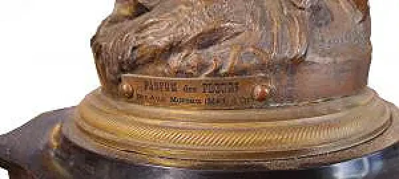 Parfum des Fleurs clocks with sculpture by Auguste Moreau,20th century 3