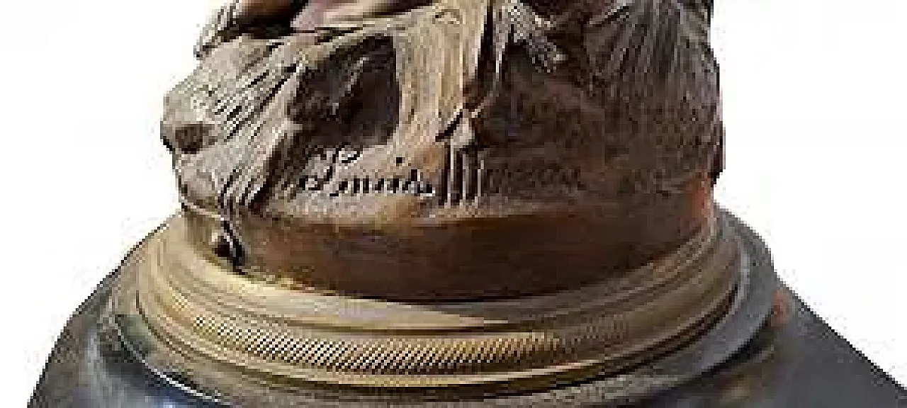 Parfum des Fleurs clocks with sculpture by Auguste Moreau,20th century 4