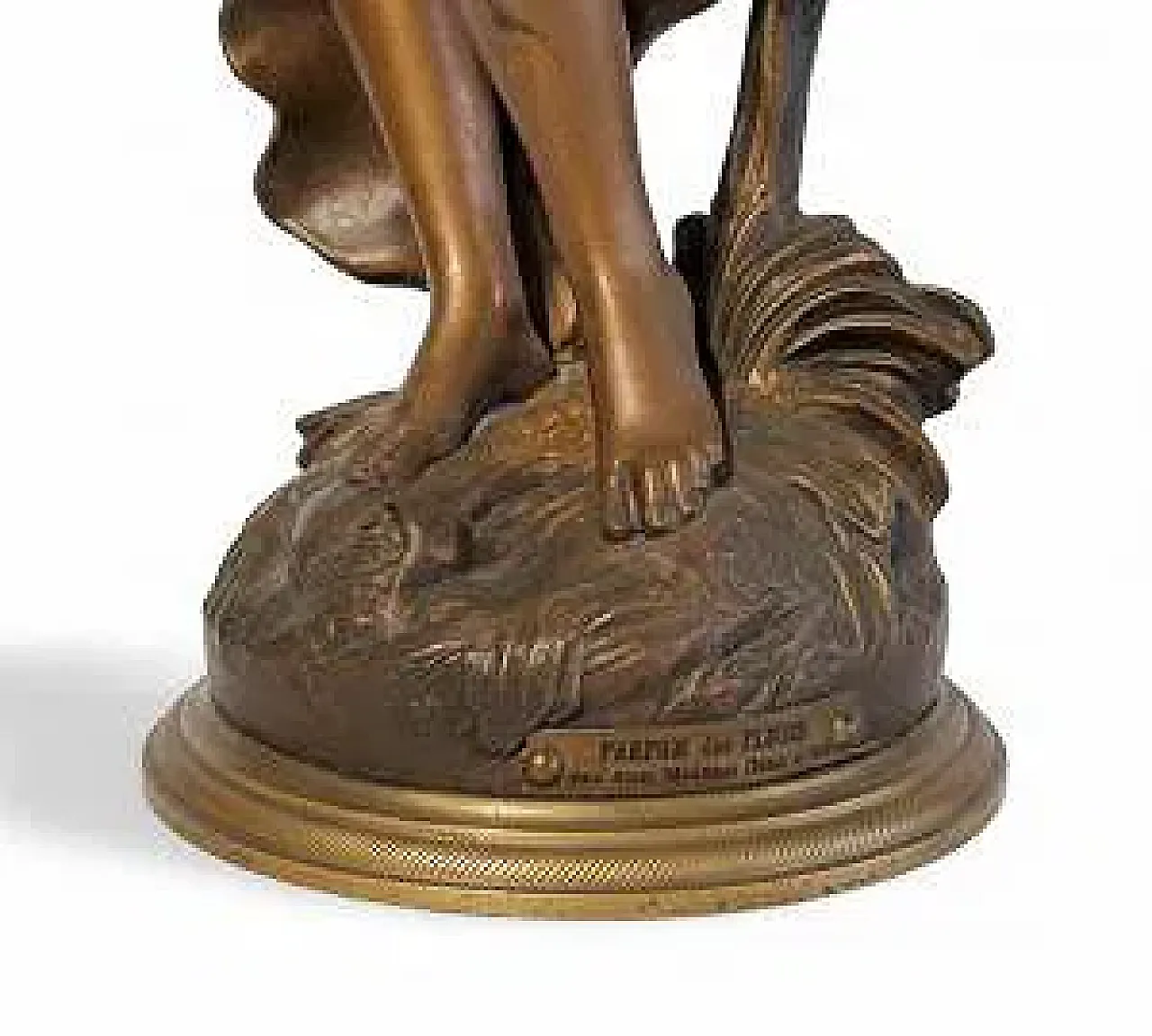 Parfum des Fleurs clocks with sculpture by Auguste Moreau,20th century 7