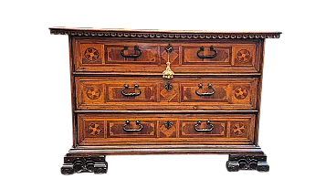 Singing dresser inlaid in various woods, 17th century
