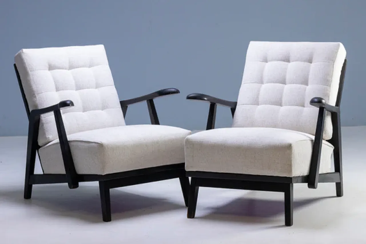 Coppia di poltrone Art Déco di KrásnáJizba, anni '50 1