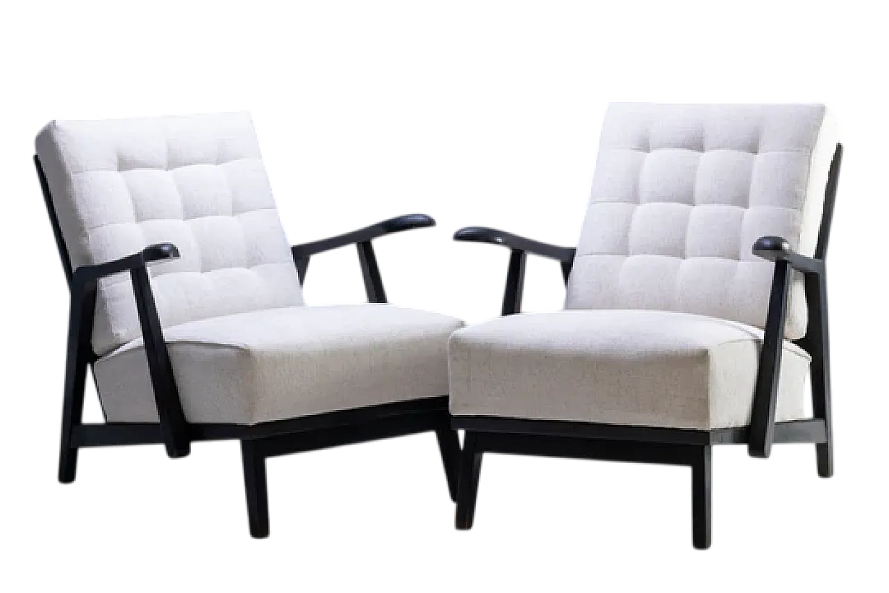 Coppia di poltrone Art Déco di KrásnáJizba, anni '50 7