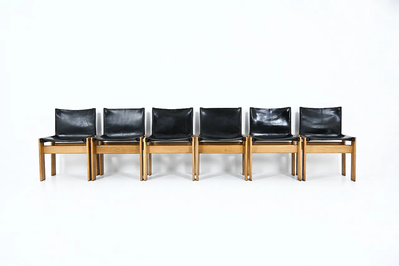 6 Sedie da pranzo Monk di Afra & Tobia Scarpa per Molteni, anni '70 3