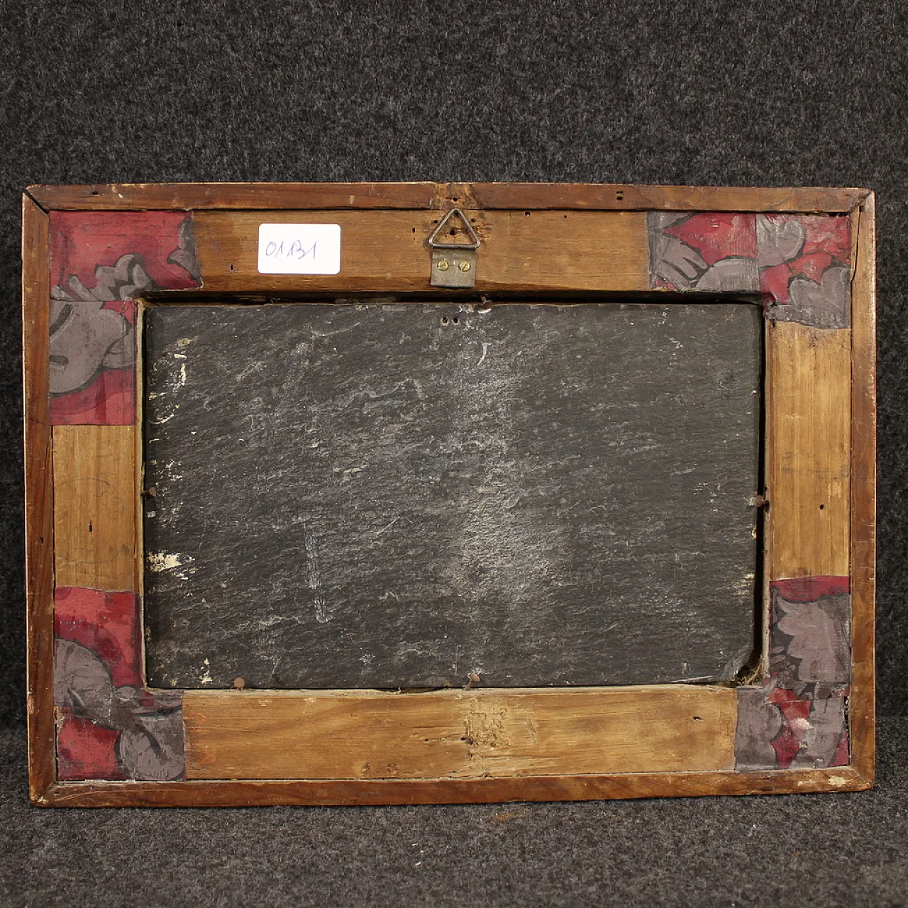 Scagliola panel on slate signed Sayter and dated, 1749 6