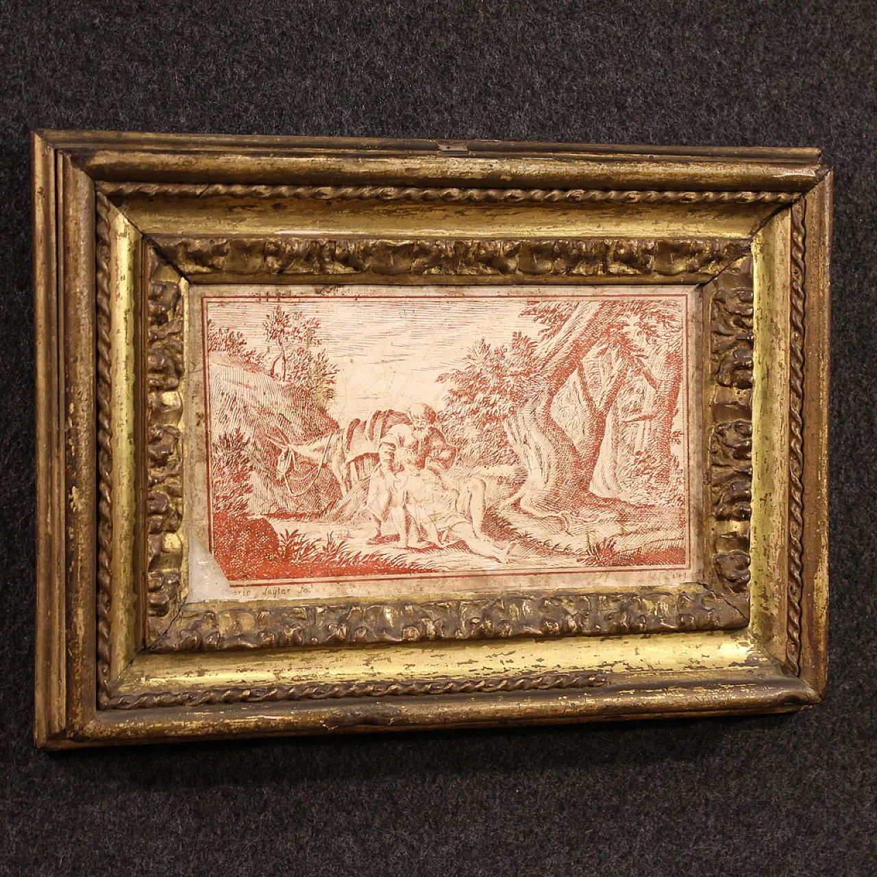 Scagliola panel on slate signed Sayter and dated, 1749 14
