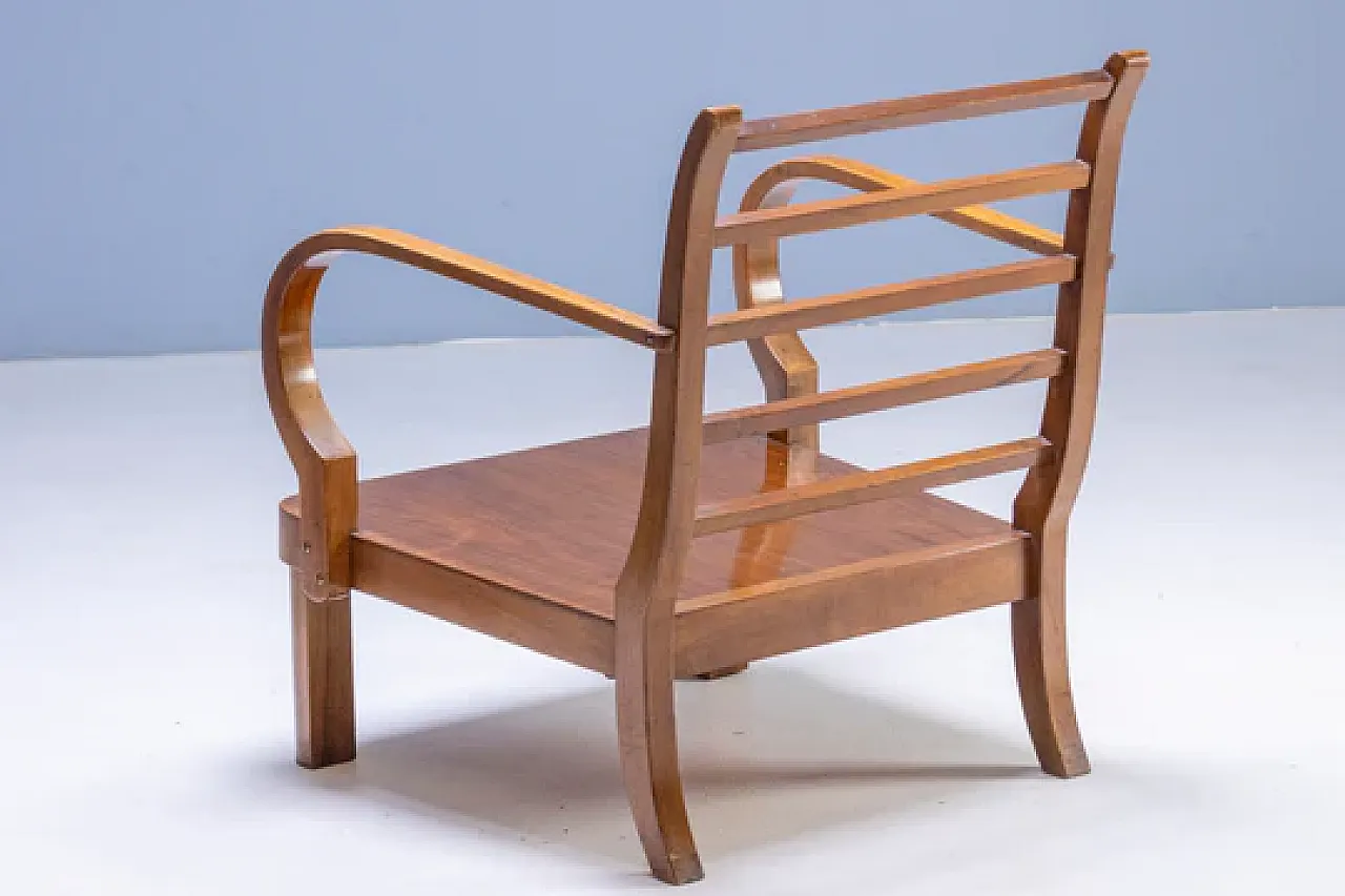 Coppia di poltrone Thonet, struttura in legno curvato, anni '40 5
