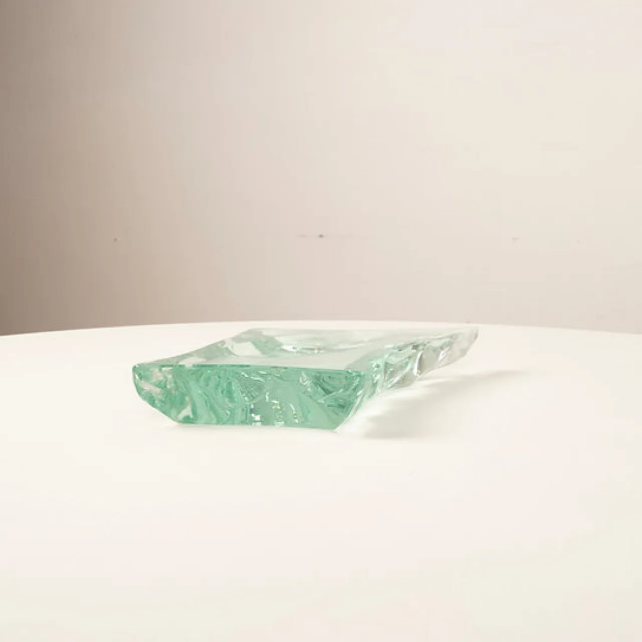 Fontana Arte solid crystal ashtray, 1950s 12