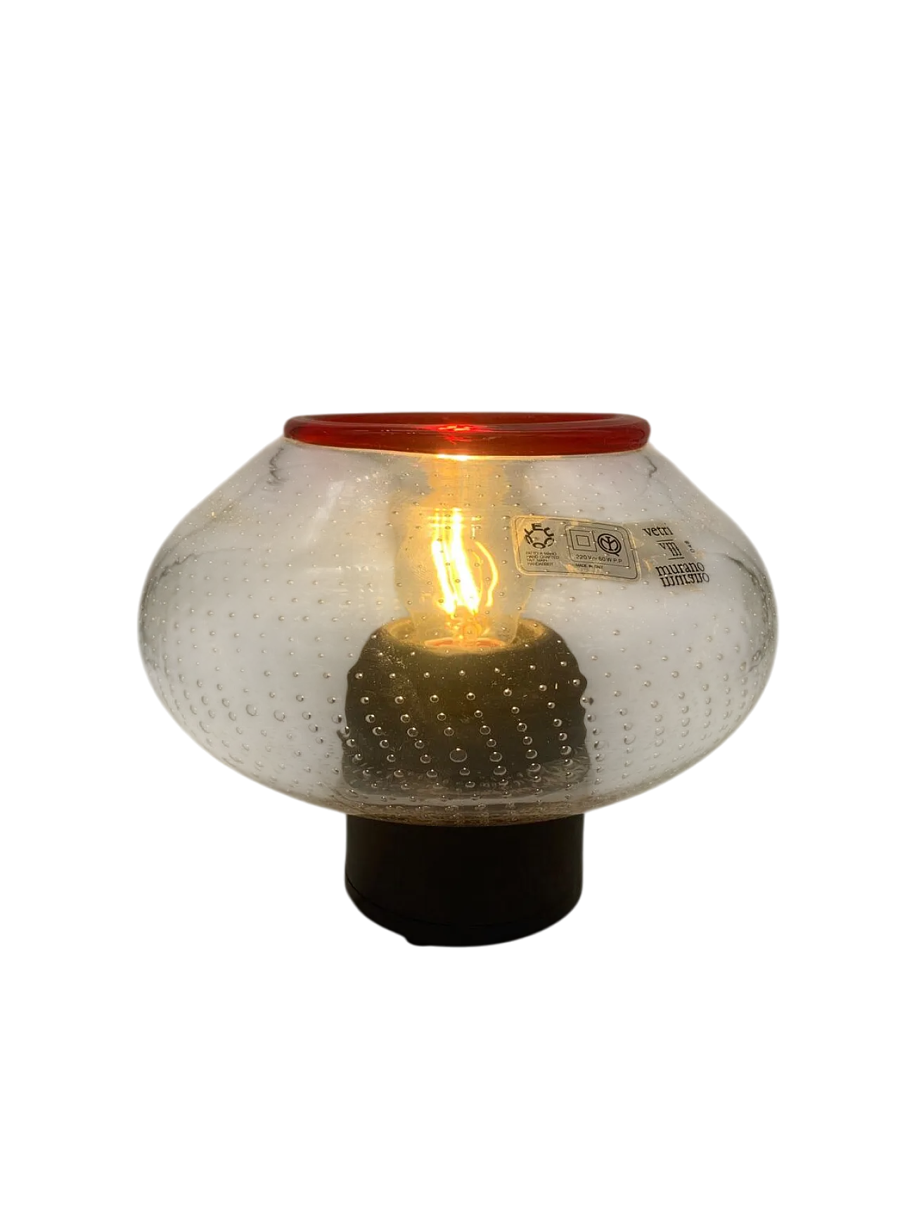 Leucos glass and plastic ceiling light, 1970s 7