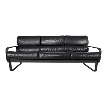 Drabert Lobbytop 3-seater leather sofa by Otto Zapf, 1970s