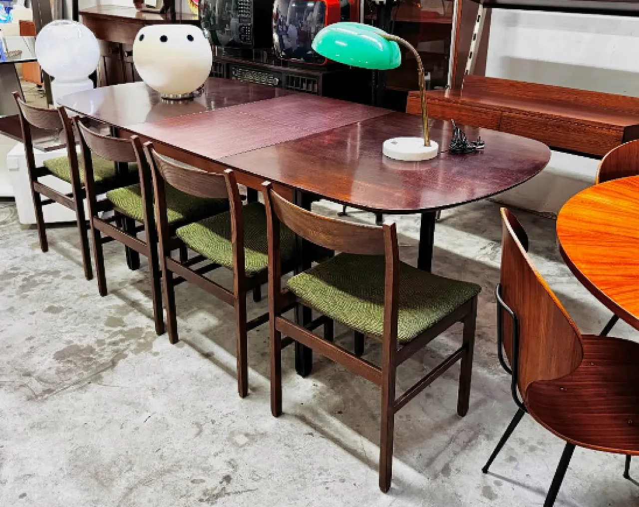 Tavolo da pranzo estendibile in legno, anni ’60 3