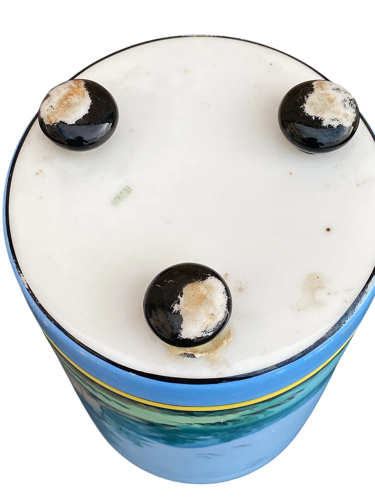 Vase Italian landscape hand-painted by Ginori, early 20th century 3