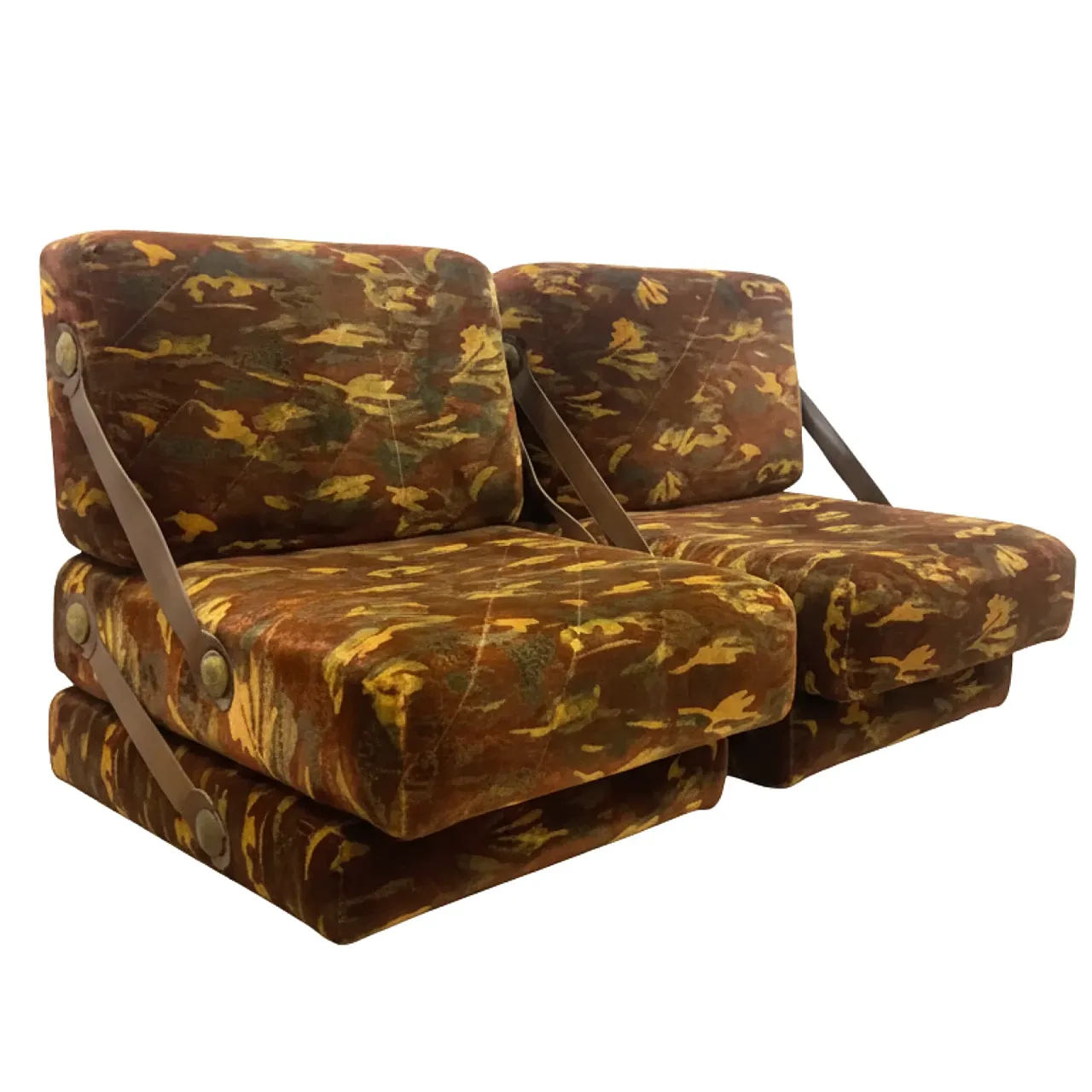 Coppia di poltrone retrò, anni '70 1