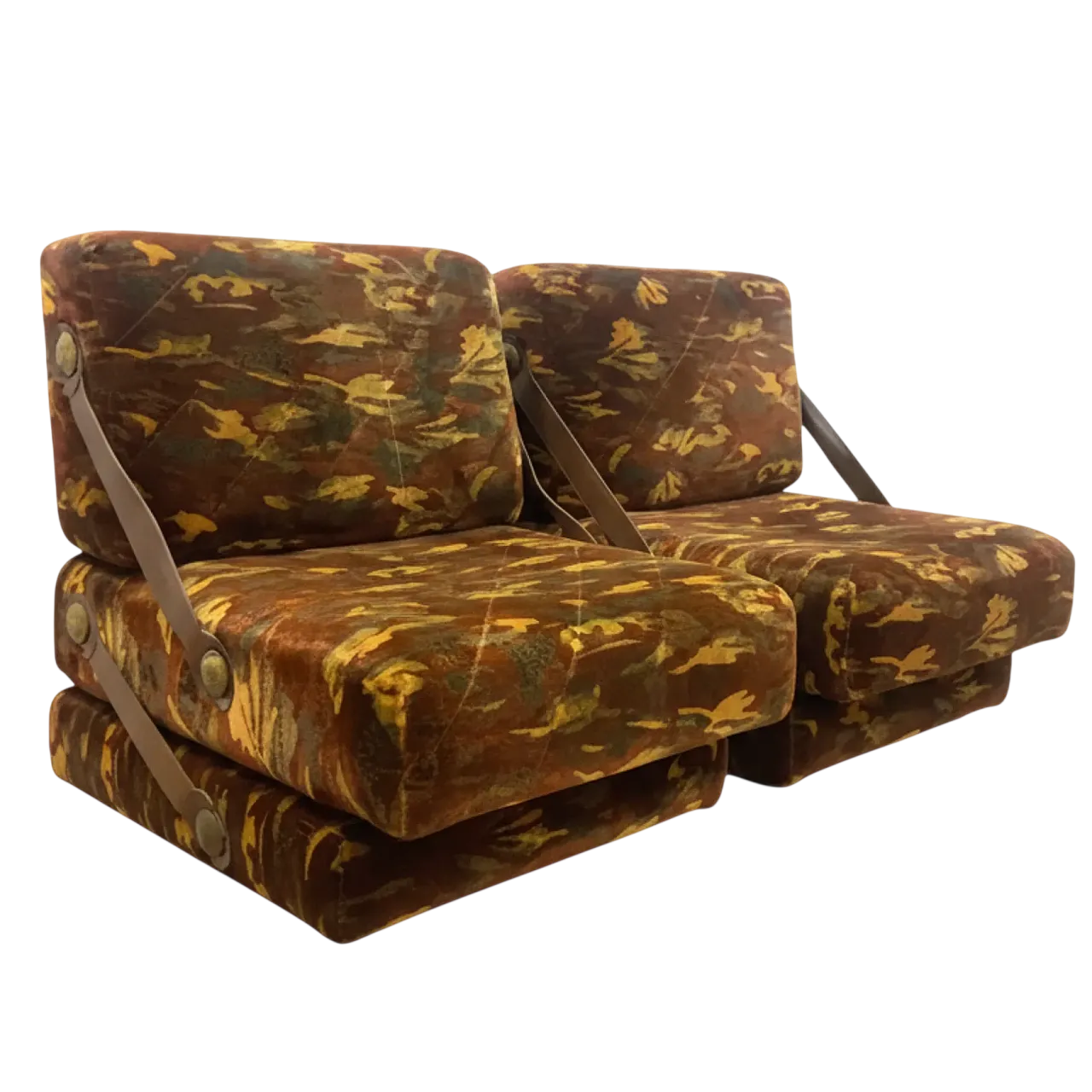 Coppia di poltrone retrò, anni '70 8