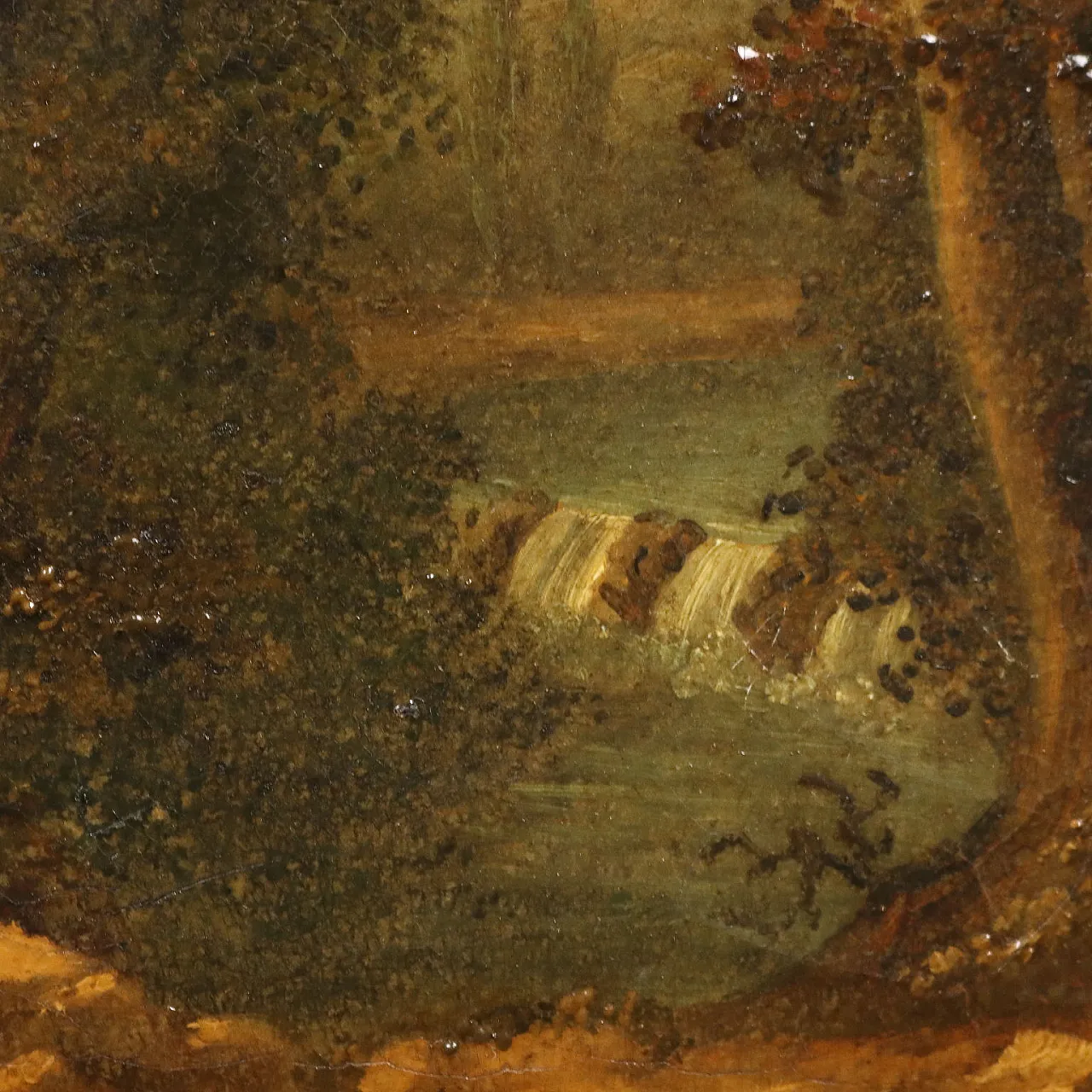 Wooded landscape, oil on canvas, 19th century 6