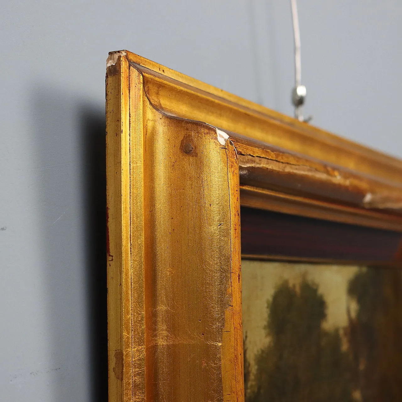 Wooded landscape, oil on canvas, 19th century 9