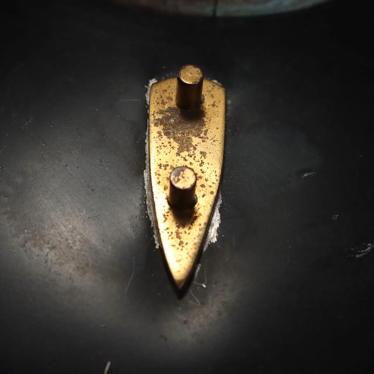 Lampada da tavolo in ottone e alluminio smaltato, '900 6