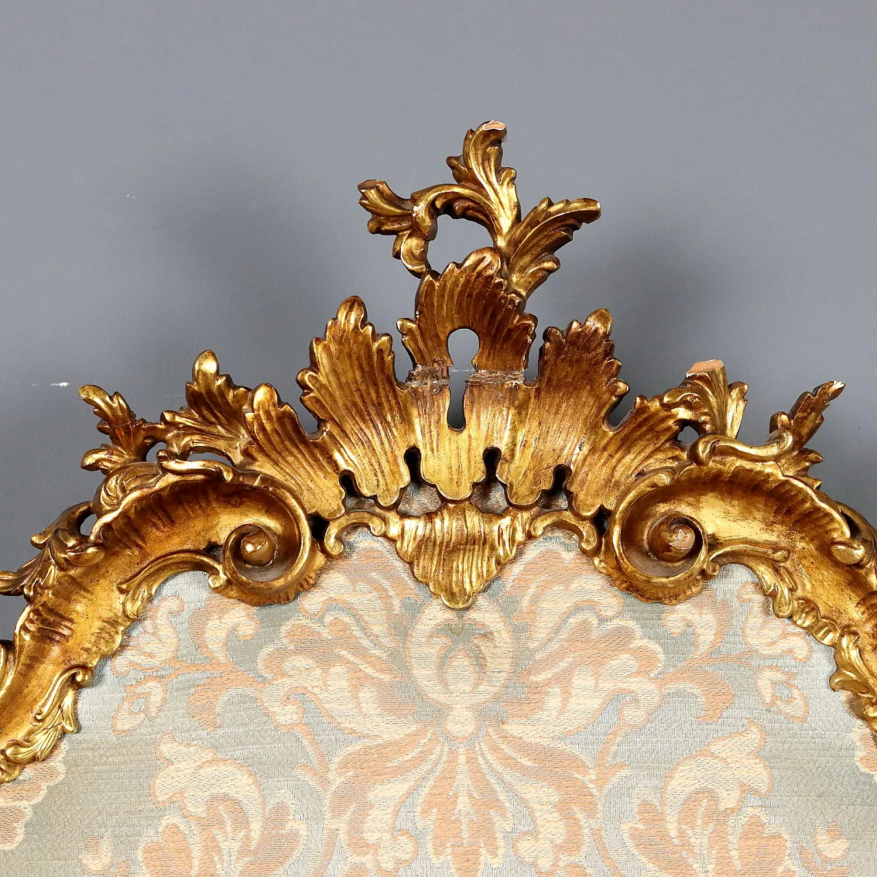 Carved and gilded wooden headboard, late 19th century 3