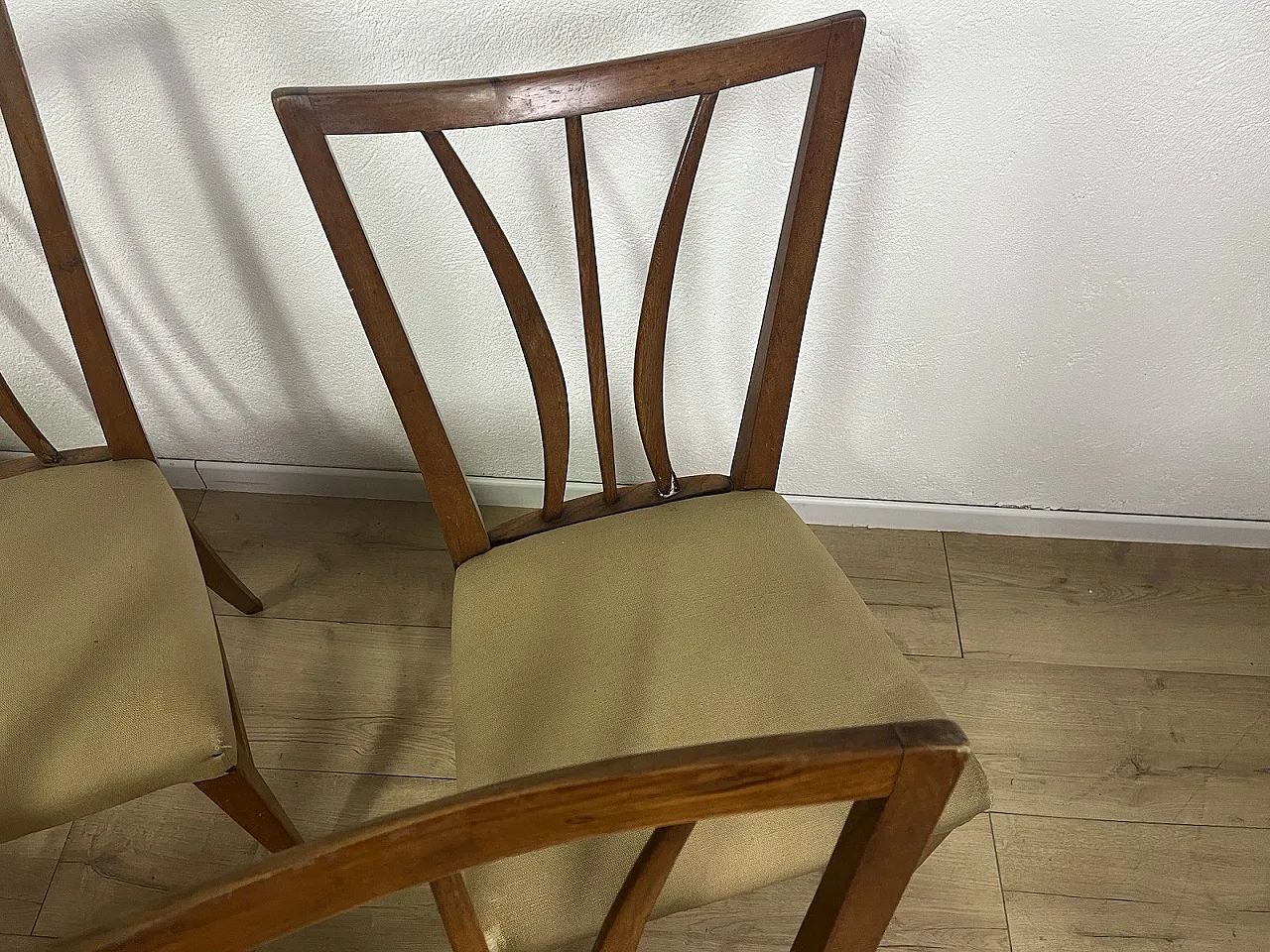 6 Sedie in legno curvato e tessuto di Maurizio Tempestini, anni '50 8