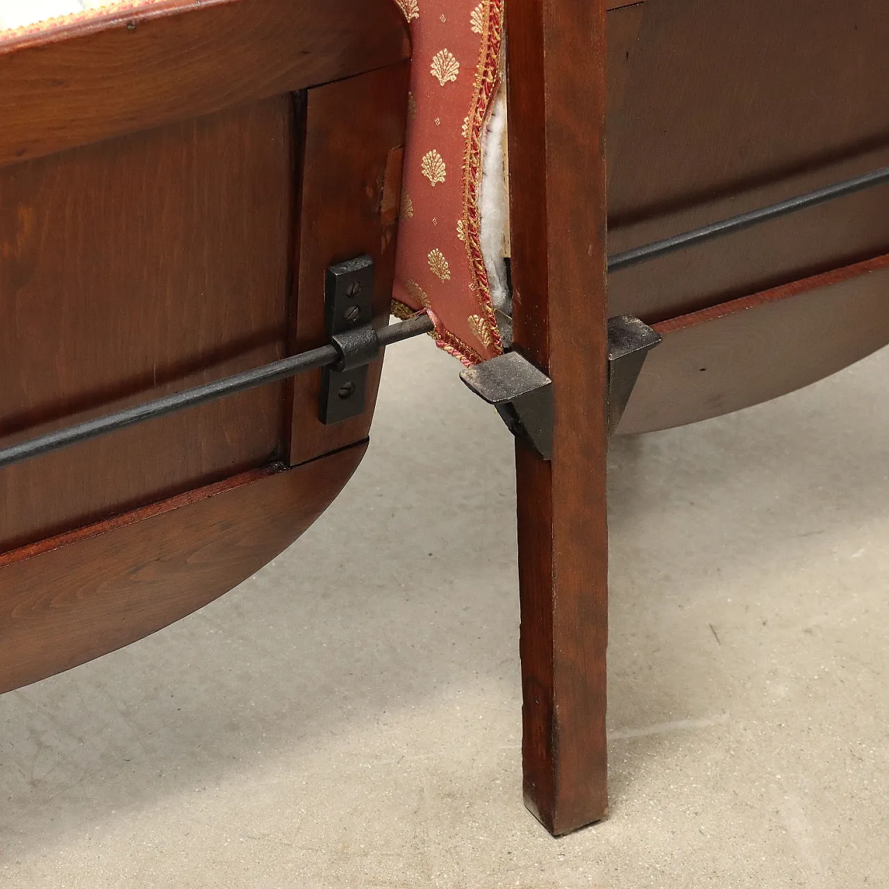 3 Poltrone da cinema o teatro in legno e tessuto, '900 7