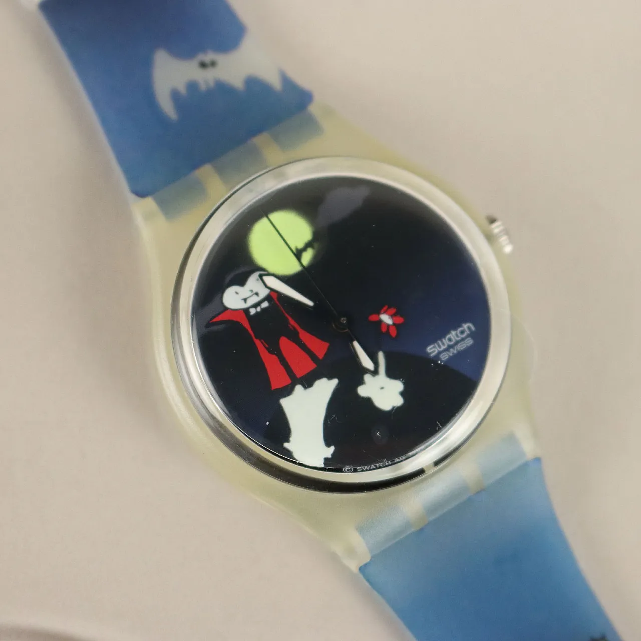 Swatch Batsknight Halloween Save the Vampire GK331 watch, 1990s