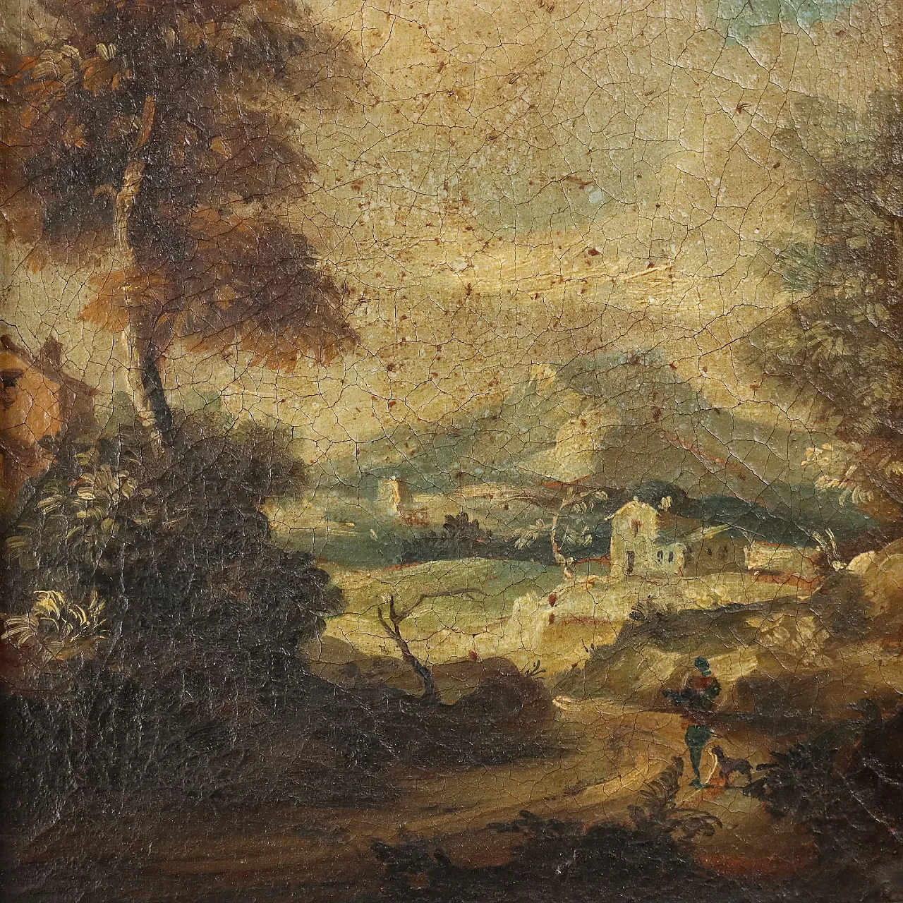 Pair of Landscapes, oil on canvas, 18th century 5