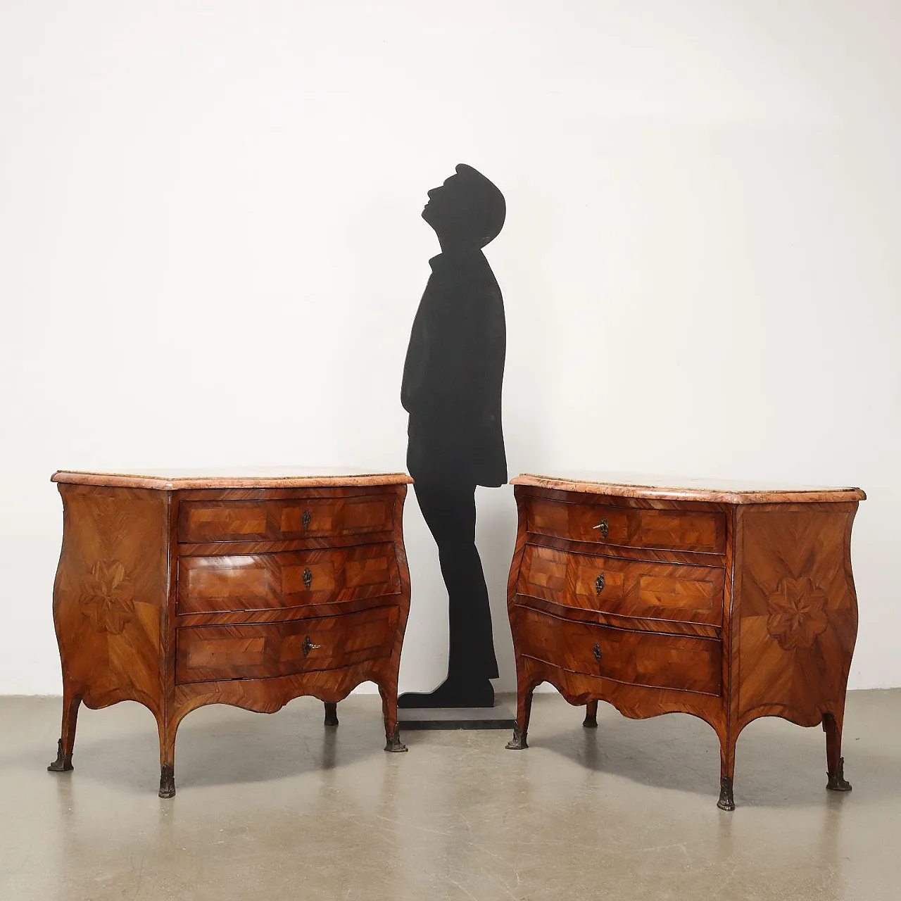 Coppia di comò Barocchetto in legno, '700 2