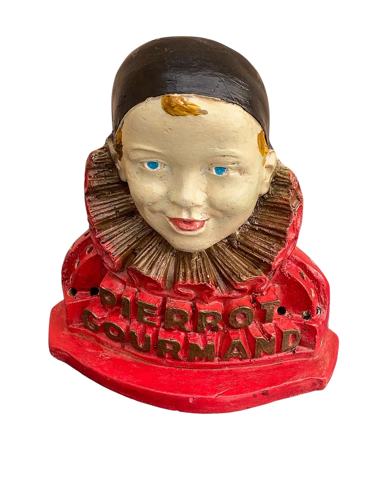 Plaster bust of Pierrot Gourmand France, 1940s 1