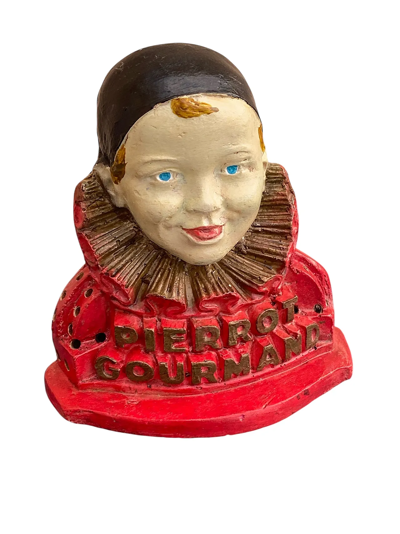 Plaster bust of Pierrot Gourmand France, 1940s 2