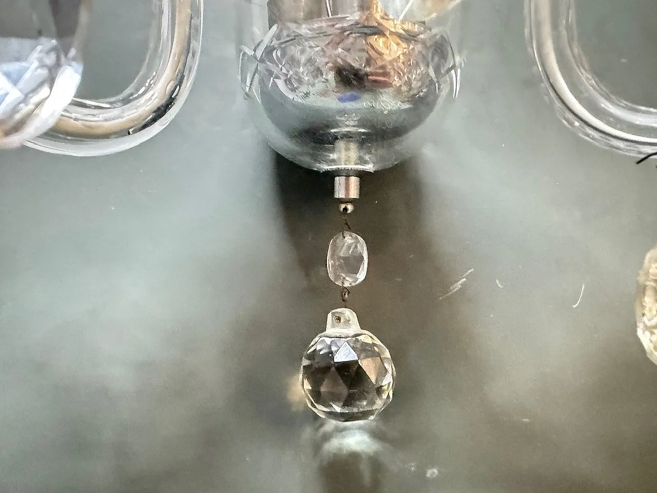 Applique in cristallo, anni '70, set di 2 6